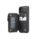 iPhone 11 | iPhone 11 - CaseMe™ Æra Læder Etui M. Bag Pung - DELUXECOVERS.DK