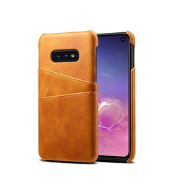 Samsung Galaxy S10e | Samsung Galaxy S10e - NX Design Læder Bagcover - Lysebrun - DELUXECOVERS.DK
