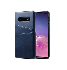 Samsung Galaxy S10+ | Samsung Galaxy S10+ (Plus) - NX Design Læder Bagcover - Blå - DELUXECOVERS.DK