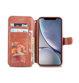 iPhone XR | iPhone XR - AZNS™ Diary Læder Etui / Taske M. Pung - Brun - DELUXECOVERS.DK