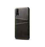 Huawei P20 | Huawei P20 - NX Design™ Læder Cover M. Kortholder - Sort - DELUXECOVERS.DK