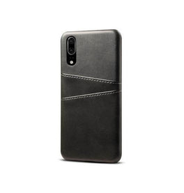 Huawei P20 | Huawei P20 - NX Design™ Læder Cover M. Kortholder - Sort - DELUXECOVERS.DK