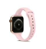 Apple Watch 42mm | Apple Watch (42/44/SE/45/46/49mm) - ICON™ Tynd Classic Silikone Rem - Lyserød - DELUXECOVERS.DK
