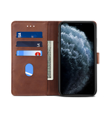 iPhone XS Max | iPhone XS Max - GUSSIM™ Læder Cover / Etui M. Kortholder - Brun - DELUXECOVERS.DK