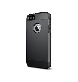 iPhone 5 / 5S / SE | iPhone 5/5s/SE - REALIKE™ Pro Stødsikkert Håndværker Cover - Sort - DELUXECOVERS.DK