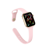 Apple Watch 42mm | Apple Watch (42/44/SE/45/46/49mm) - ICON™ Tynd Classic Silikone Rem - Lyserød - DELUXECOVERS.DK