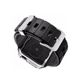 Apple Watch 38mm | Apple Watch (41mm) - K2™ Stødsikkert Håndværker Rem / Cover - Sølv/Sort - DELUXECOVERS.DK