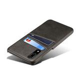 Huawei P20 | Huawei P20 - NX Design™ Læder Cover M. Kortholder - Sort - DELUXECOVERS.DK
