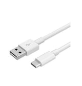 Kabel | USB-C Til USB-A | Oplade Data / Sync Kabel - Hvid - 1M - DELUXECOVERS.DK