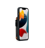 iPhone 13 Pro Max | iPhone 13 Pro Max - CaseMe™ Æra Læder Etui M. Bag Pung - Brun - DELUXECOVERS.DK