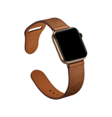 Apple Watch 42mm | Apple Watch (42/44/SE/45/46/49mm) - FINESSE Ægte Læder Rem - Brun - DELUXECOVERS.DK