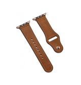 Apple Watch 38mm | Apple Watch (38/40/SE/41/42mm) - FINESSE Ægte Læder Rem - Brun - DELUXECOVERS.DK