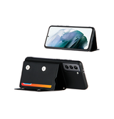 Samsung Galaxy S21+ | Samsung Galaxy S21+(Plus) - DELUXE™ Design Læder Bagcover Med Kortholder - Sort - DELUXECOVERS.DK
