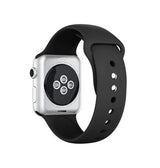 Apple Watch 42mm | Apple Watch (42/44/SE/45/46/49mm) -  PRO+ Silikone Sportsrem - Sort - DELUXECOVERS.DK