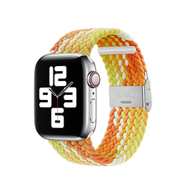 Apple Watch 38mm | Apple Watch (38/40/SE/41mm) - Deluxe™ Woven Flettet Loop Rem - Gul - DELUXECOVERS.DK