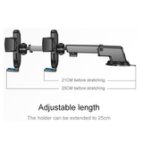 Mobilholder | JOYROOM™ - Universal Bilholder Til Forruden / Instrumentbrættet - Sort - DELUXECOVERS.DK