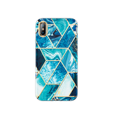 iPhone X / XS | iPhone X/XS - UNIQ™ FULL 360° Marble Silikone Cover - Koboltblå - DELUXECOVERS.DK