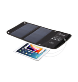 Gadgets | Mobil/Tablet - Solcelle  oplader med 2 x USB-A 14Watt - Sort/Grå - DELUXECOVERS.DK