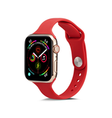 Apple Watch 42mm | Apple Watch (42/44/SE/45/46/49mm) - ICON™ Tynd Classic Silikone Rem - Rød - DELUXECOVERS.DK