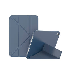 iPad Mini 6 | iPad Mini 6 - Orgami Trifold Læder Cover M. Stander - Navy - DELUXECOVERS.DK