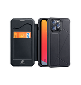 iPhone 13 Pro Max | iPhone 13 Pro Max - DUX DUCIS™ Superior Læder Cover Etui M. Kortholder - Sort - DELUXECOVERS.DK