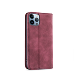 iPhone 13 Pro | iPhone 13 Pro - CaseMe™ Vintage Læder Etui / Pung - Bordeaux Rød - DELUXECOVERS.DK