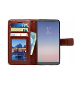 Samsung Galaxy S9 | Samsung Galaxy S9 - Retro Diary Læder Cover - Brun - DELUXECOVERS.DK