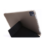 iPad Pro 12,9 (2021) | iPad Pro 12,9" (2022/2021) - Orgami Trifold Læder Cover M. Stander - Sort - DELUXECOVERS.DK