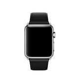 Apple Watch 38mm | Apple Watch (38/40/SE/41mm) - Deluxe™ Classic Ægte Læder Rem - Black - DELUXECOVERS.DK