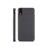 iPhone XR | iPhone XR - CASEME™ 2-I-1 Ægte Læder Multietui M. Pung - Sort - DELUXECOVERS.DK