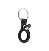 Airtag | AirTag | Retro Diary™ Vegan Læder Keychain / Nøglering - Sort - DELUXECOVERS.DK