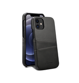 iPhone 12 | iPhone 12 - NX Design™ Læder Cover M. Kortholder - Sort - DELUXECOVERS.DK