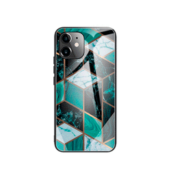 iPhone 11 | iPhone 11 - DELUXE™ Marble Cover M. Glas Bagside - Emerald - DELUXECOVERS.DK