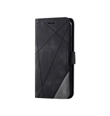 iPhone 7 / 8 / SE (2020/2022) | iPhone 7/8/SE(2020/2022) - Abstract Læder Cover Etui M. Pung - Sort - DELUXECOVERS.DK