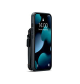 iPhone 13 Mini | iPhone 13 Mini - CaseMe™ Æra Læder Etui M. Bag Pung - Sort - DELUXECOVERS.DK