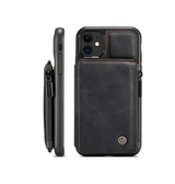 iPhone 11 | iPhone 11 - CaseMe™ Æra Læder Etui M. Bag Pung - DELUXECOVERS.DK