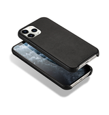 iPhone 12 Pro Max | iPhone 12 Pro Max - DELUXE™ Grain Læder Bagside Cover - Sort - DELUXECOVERS.DK