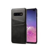 Samsung Galaxy S10+ | Samsung Galaxy S10+ (Plus) - NX Design Læder Bagcover - Sort - DELUXECOVERS.DK