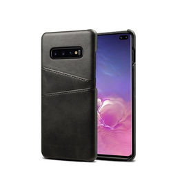 Samsung Galaxy S10+ | Samsung Galaxy S10+ (Plus) - NX Design Læder Bagcover - Sort - DELUXECOVERS.DK