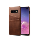 Samsung Galaxy S10+ | Samsung Galaxy S10+ (Plus) - NX Design Læder Bagcover - Brun - DELUXECOVERS.DK