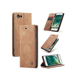 iPhone 7 / 8 | iPhone 7/8/SE(2020/2022) - CaseMe™ Noble Læder Etui / Pung - Brun - DELUXECOVERS.DK