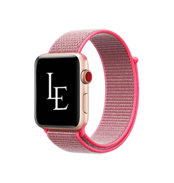 Apple Watch 38mm | Apple Watch (38/40/SE/41mm) - L'Empiri™ Nylon Velcro Rem - Rød - DELUXECOVERS.DK