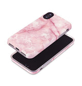iPhone XS Max | iPhone XS Max - SPARKLE Quartz Marble Cover - Pink - DELUXECOVERS.DK