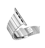 Apple Watch 38mm | Apple Watch (38/40/SE/41/42mm) - NX-Tech™ Raptor Stål Rem - Sølv - DELUXECOVERS.DK