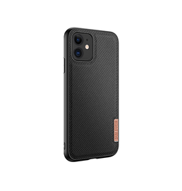 iPhone 12 Mini | iPhone 12 Mini - DUX DUCIS® Luxe Cover - Tekstil Design - Sort - DELUXECOVERS.DK