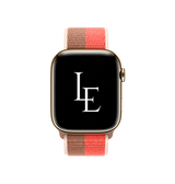Apple Watch 42mm | Apple Watch (42/44/SE/45/46/49mm) - L'Empiri™ Sport+ Nylon Velcro Rem - Brun/Rød - DELUXECOVERS.DK