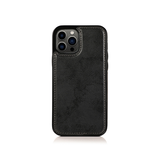 iPhone 13 Pro Max | iPhone 13 Pro Max - Vintage 2-i-1 Læder Etui M. Aftageligt Cover - Sort/Grå - DELUXECOVERS.DK