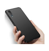 Huawei P20 | Huawei P20 - Novo Frosted Matte Slim Silikone Cover - Sort - DELUXECOVERS.DK