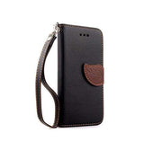 iPhone 7/8 Plus | iPhone 7/8 Plus - Reborn Leaf Wallet Etui M. Magnetlukning - Sort - DELUXECOVERS.DK