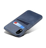 iPhone XR | iPhone XR - NX Design™ Læder Cover M. Kortholder - Blå - DELUXECOVERS.DK